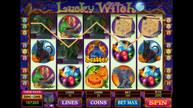 Игровой интерфейс Lucky Witch 4