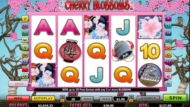 Игровой интерфейс Cherry Blossoms 8