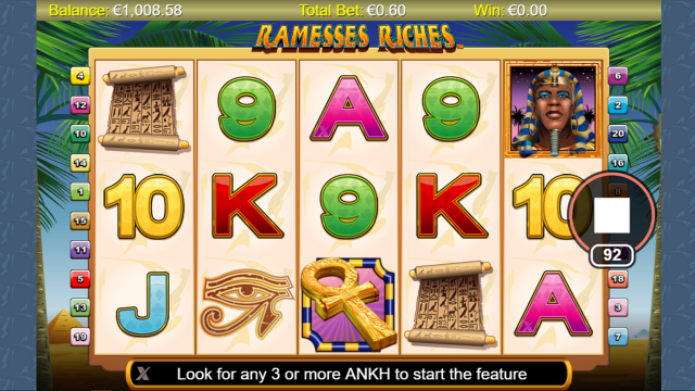 Игровой интерфейс Ramesses Riches 5