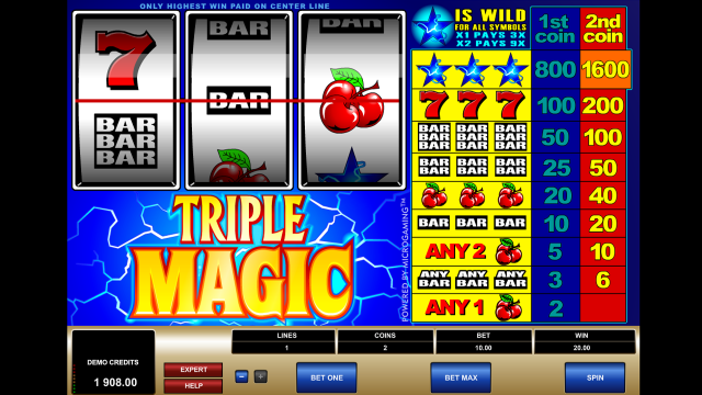 Игровой интерфейс Triple Magic 4