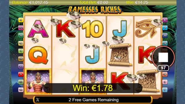 Игровой интерфейс Ramesses Riches 4