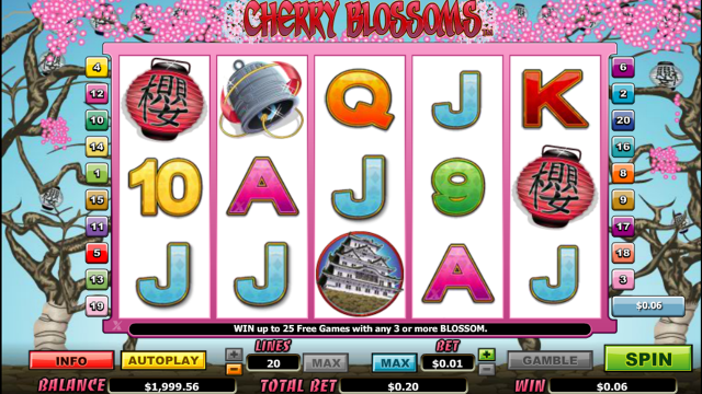 Игровой интерфейс Cherry Blossoms 5