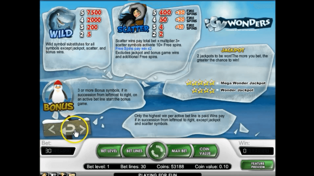 Бонусная игра Icy Wonders 2