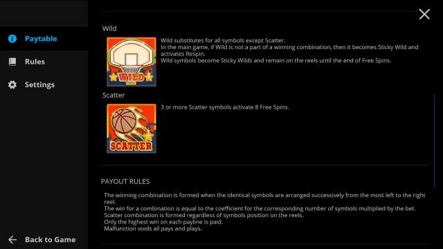 Бонусная игра Basketball 8