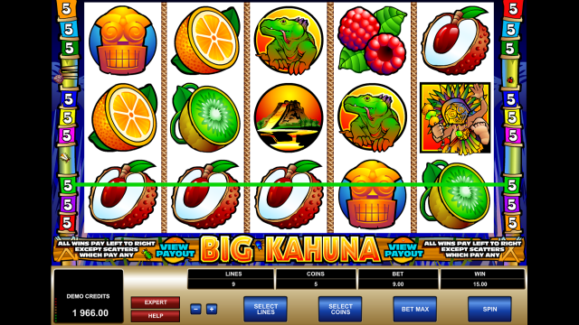 Бонусная игра Big Kahuna 1